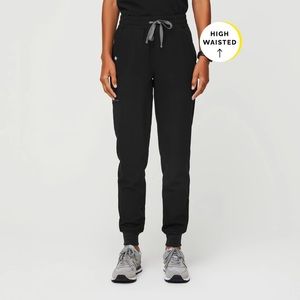 Figs High Waisted Zamora Black Jogger Scrub Pants